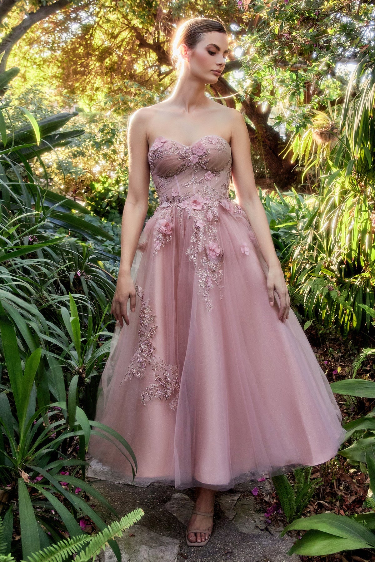 Enchanting Floral Corset Dress for Prom and Formal Occasions by Enchanted Dreams