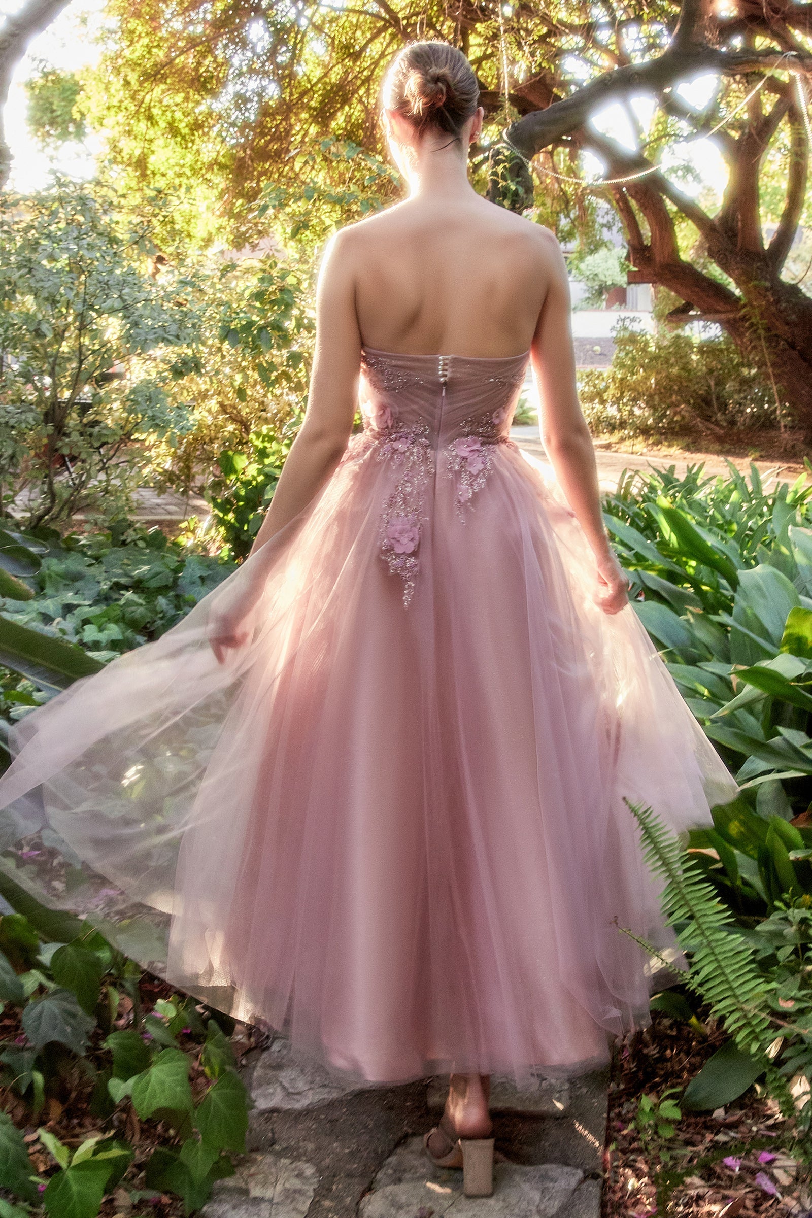 Enchanted Elegance: Captivating Floral AppliquÃ© Gown for Special Occasions