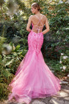 Enchanting Elegance: Captivating Mermaid Gown with Intricate Detailing