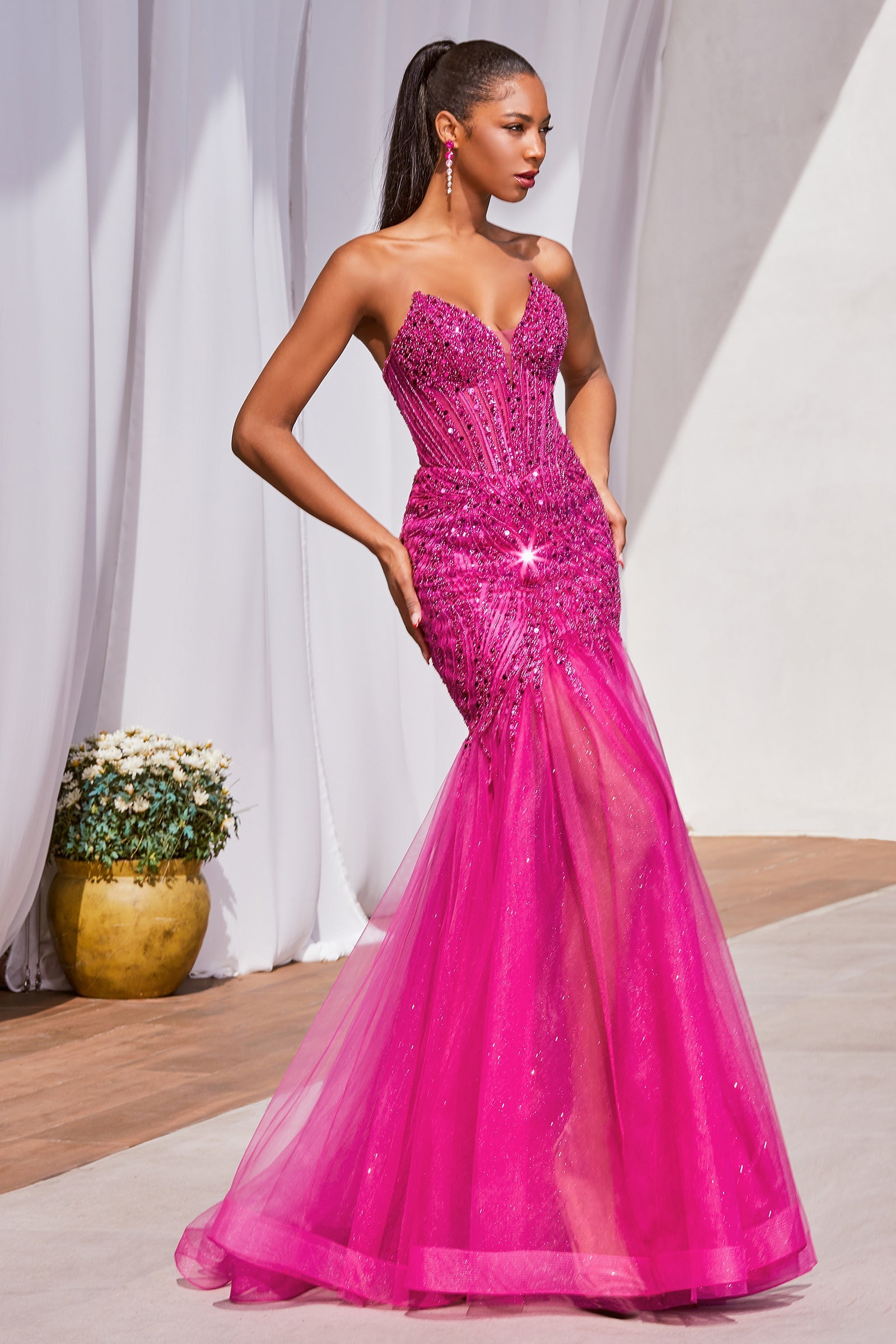 **Unveiling the Enchanting Cinderella Divine Strapless Sequin Mermaid Dress**