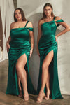 **Enchanting Satin One-Shoulder Gown for Unforgettable Occasions**