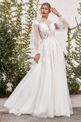 **Cinderella Divine: Enchanting Lace and Beadwork Wedding Dress**