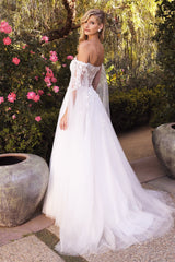 Cinderella Divine A1080W: Captivating Off-Shoulder Wedding Gown for Enchanting Brides