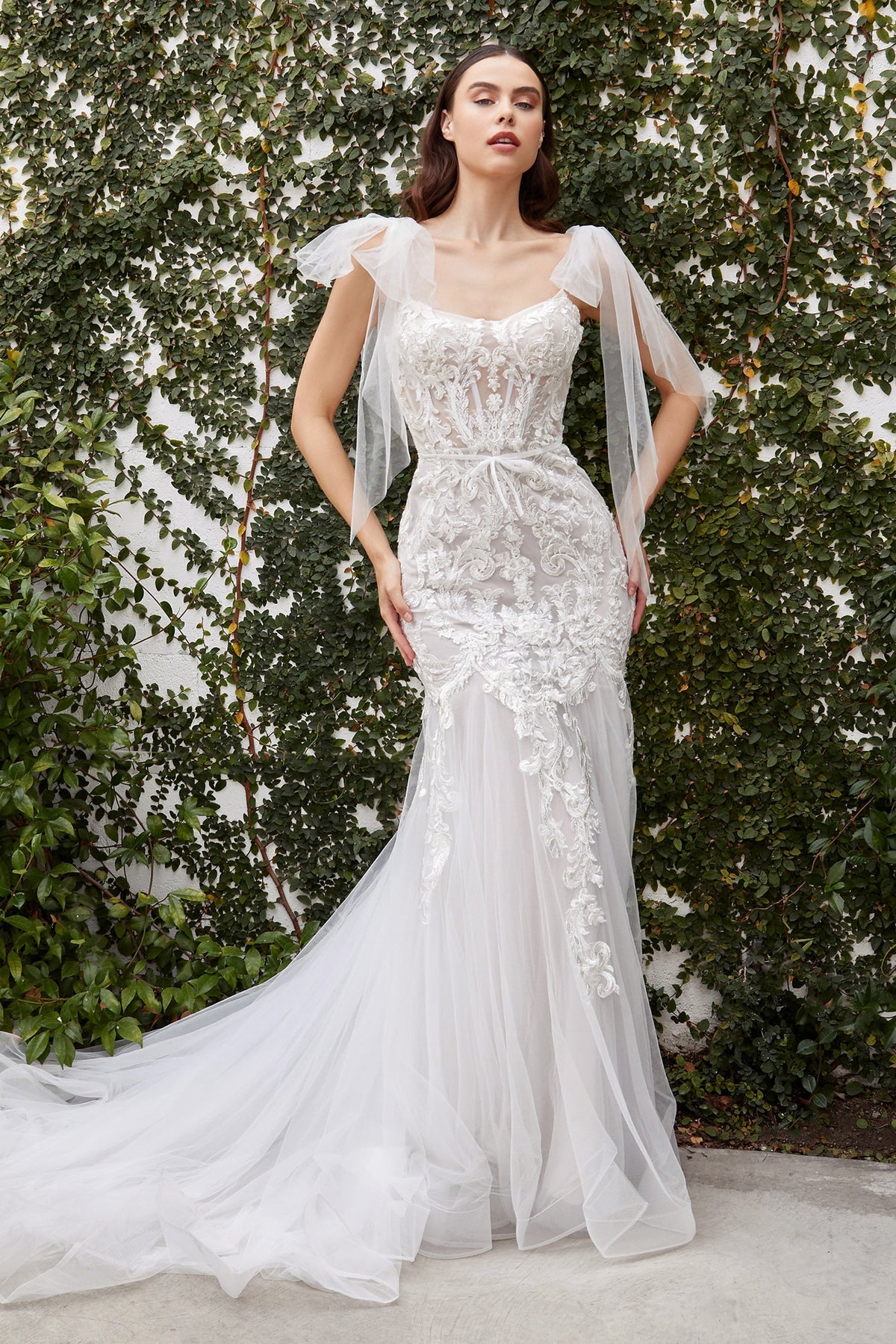 Enchanting Elegance: Cinderella Divine's Intricate A1086W Gown