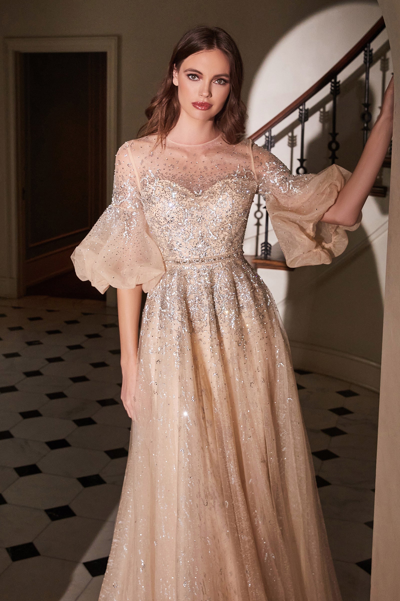 Captivate in Elegance: Cinderella Divine's Enchanting B703 Gown