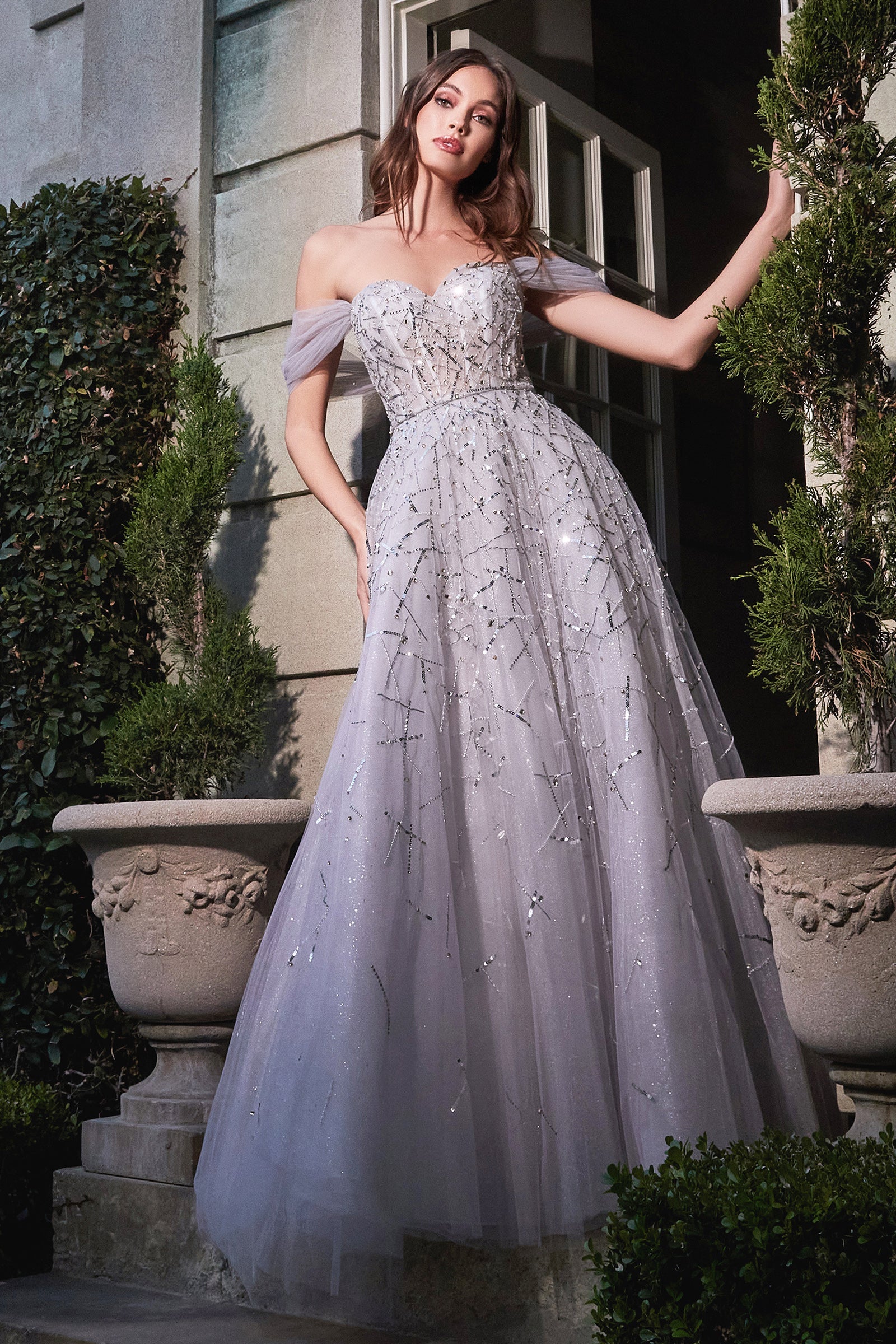 Cinderella Divine B713: Enchanting Off-the-Shoulder Gown for Special Occasions