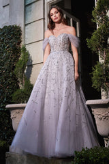 Cinderella Divine B713: Enchanting Off-the-Shoulder Gown for Unforgettable Occasions