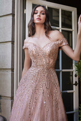 Cinderella Divine B715: Off-the-Shoulder Elegance for Your Dreamy Wedding