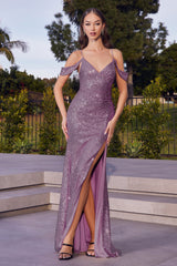Captivating Elegance: Cinderella Divine BD4004 Sequin-Adorned Gown