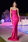EnchantÃ©'s Ultra-Glamorous Long Satin Slip Gown: Elevate Your Style with Allure