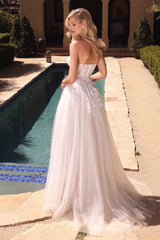 Enchanting Cinderella Divine Gown: Strapless Radiance for Special Occasions