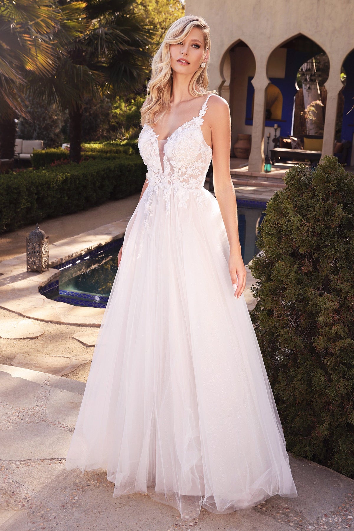 Ethereal Elegance: Cinderella Divine's CB072W Gown for Unforgettable Occasions