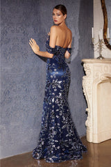 **Unveil the Enchanting Radiance of Cinderella Divine CB074: A Floral Tapestry of Shimmering Sequins**