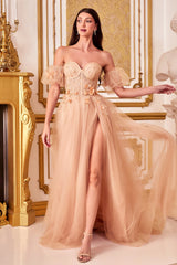 Unveil Your Enchantment: Cinderella Divine's Alluring Sheer Bodice Gown