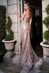 Captivating Elegance: Cinderella Divine's Shimmering Sequined Gown (CB093)