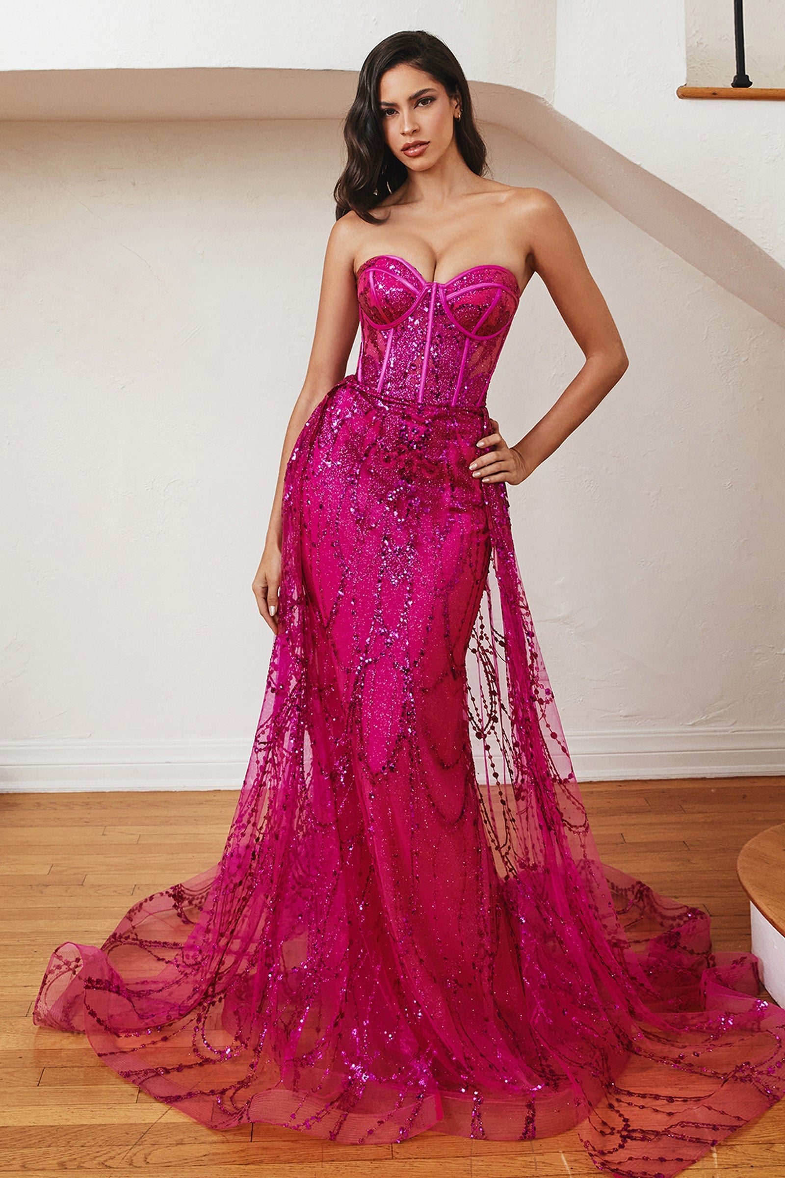 **Enchanted Elegance: Cinderella Divine CB095 Gown for Royal Occasions**