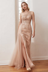 Cinderella Divine CB098: Enchanting Beaded Gown for Formal Occasions