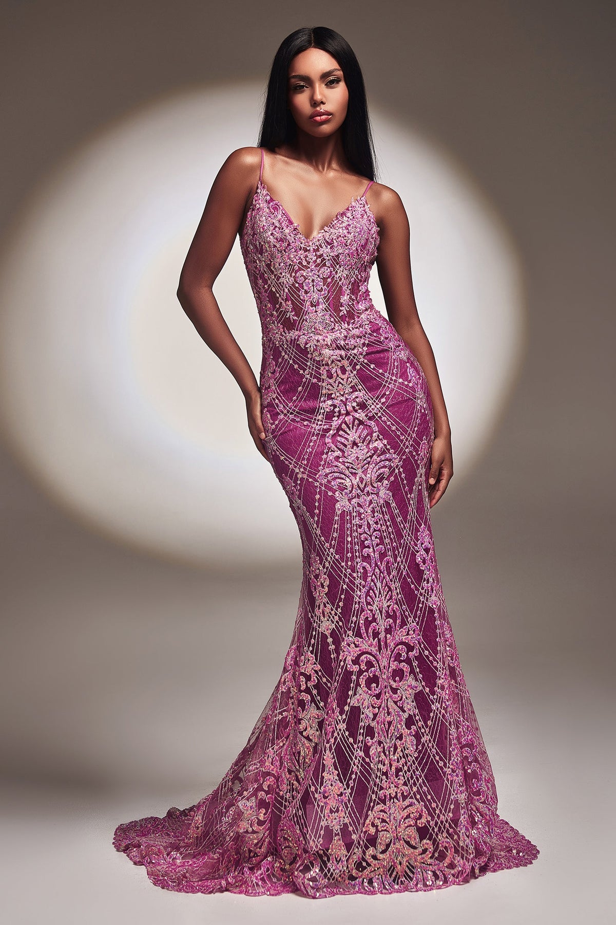 Captivating Curves in Cinderella Divine's Enchanting Mermaid Gown