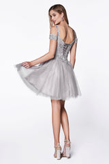 Cinderella Divine CD0132: Romantic Lace Cocktail Dress for Unforgettable Moments