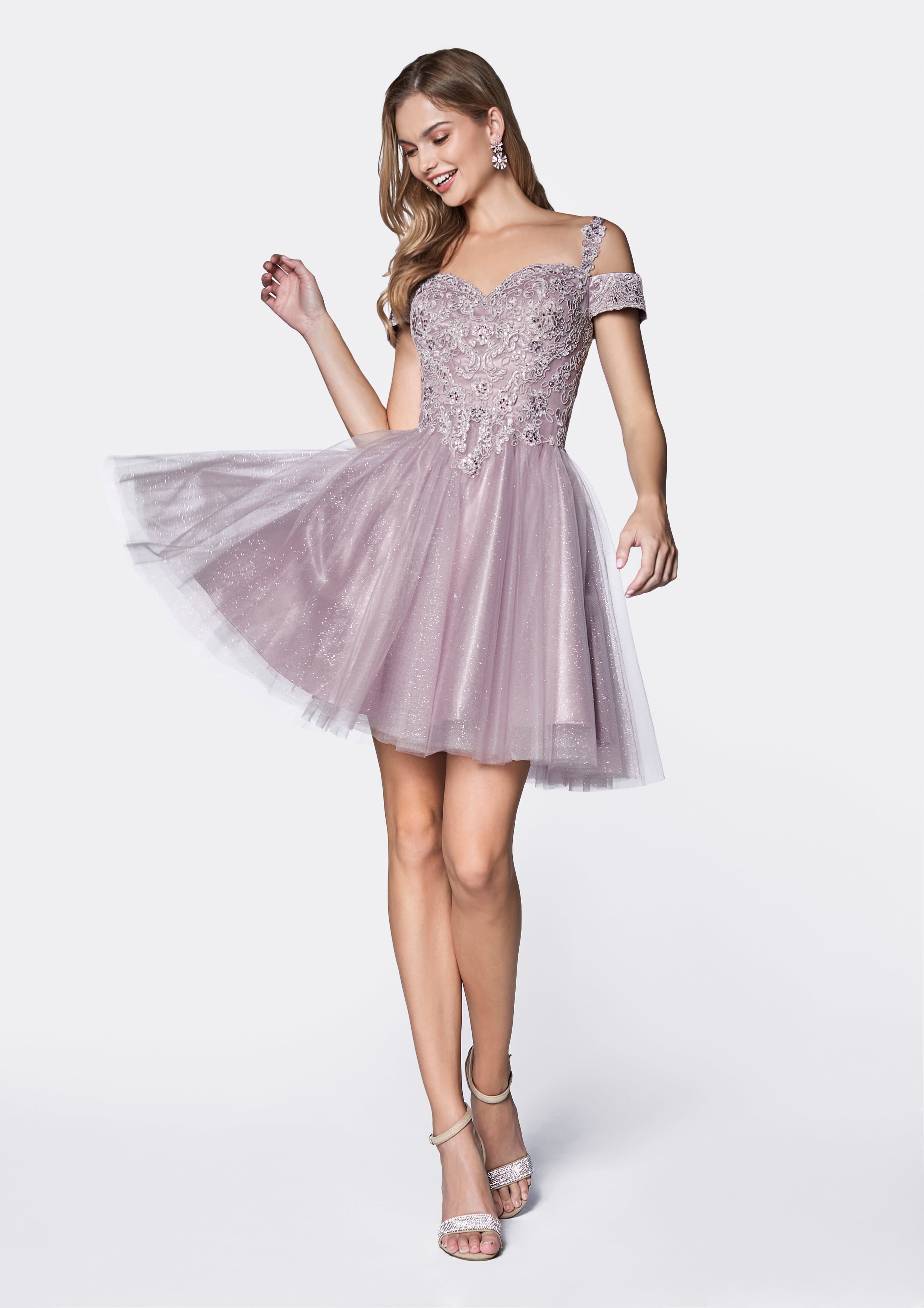 **Cinderella Divine: Enchanting Lace Cocktail Dress for Unforgettable Nights**