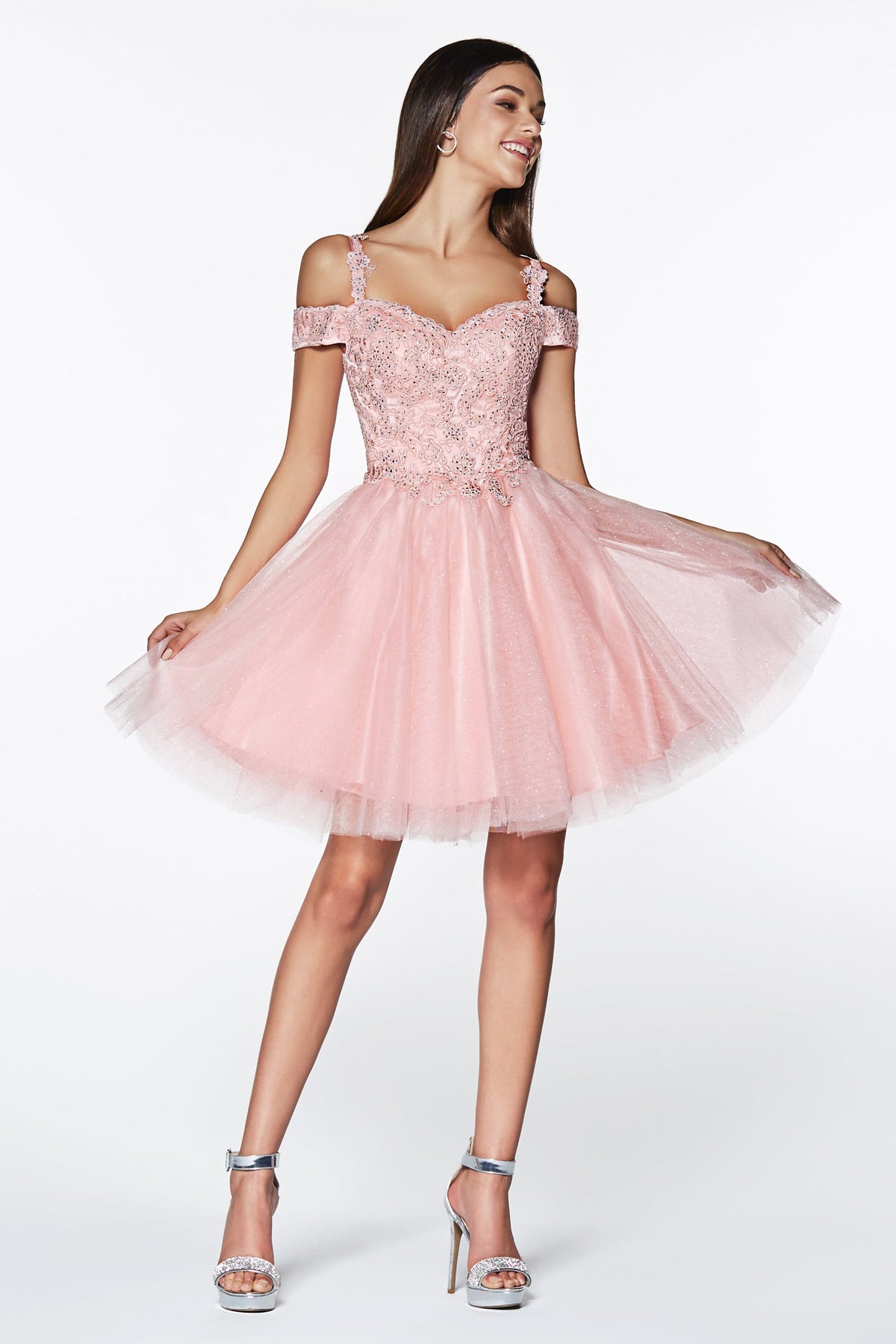 **Cinderella Divine: Enchanting Lace Cocktail Dress for Unforgettable Occasions**