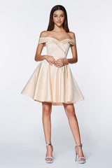 Cinderella Divine's Enchanting Satin Cocktail Dress: Radiate Confidence and Capture Hearts