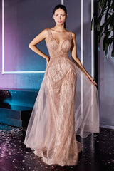 Sparkle and Shine in Cinderella Divine's Shimmering Evening Gown for Special Occasions