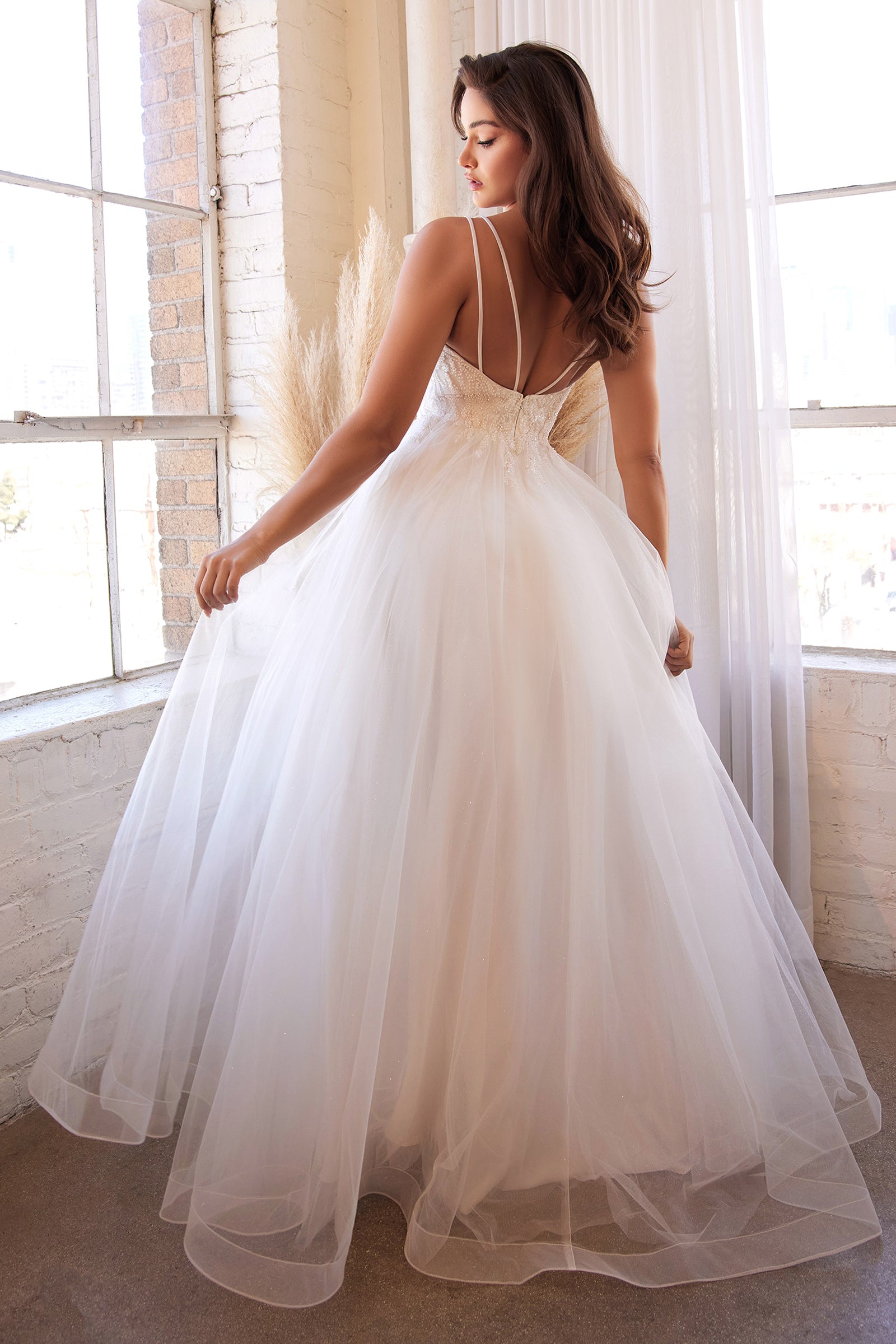 **Cinderella Divine's Enchanting Beaded A-Line Gown for Unforgettable Occasions**