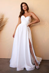 **Captivating Bridal Masterpiece: Cinderella Divine's Strapless Ballgown**