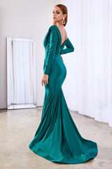 Cinderella Divine's Jersey Wonder: The CD0168 Evening Dress for Unforgettable Moments