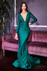 Cinderella Divine's Jersey Wonder: The CD0168 Evening Dress for Unforgettable Moments