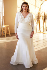 Cinderella Divine's Twisted Empire Waist Mermaid Gown: A Bridal Masterpiece for Sophisticated Women