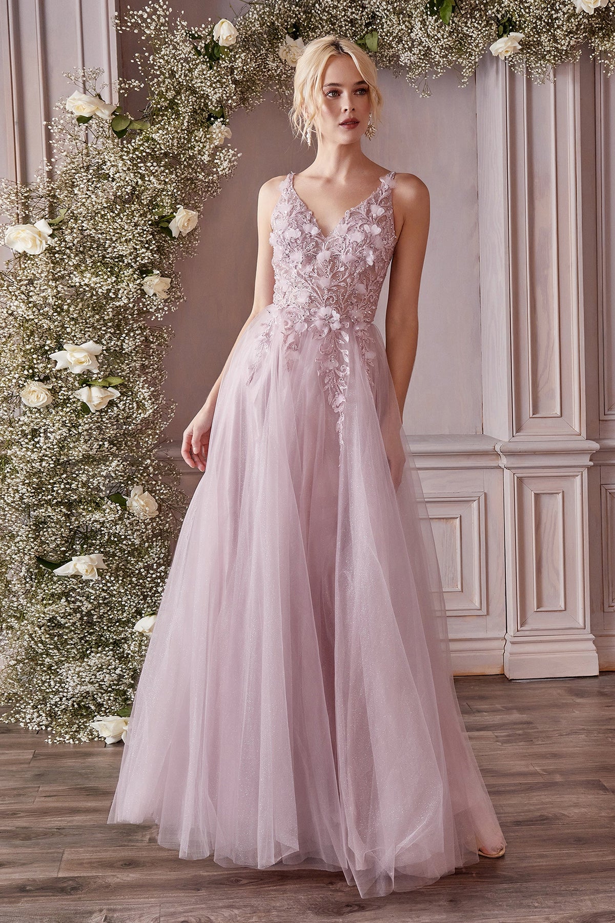 Enchanting Cinderella Divine Gown: Intricate Lace and Shimmering Beadwork for Timeless Elegance