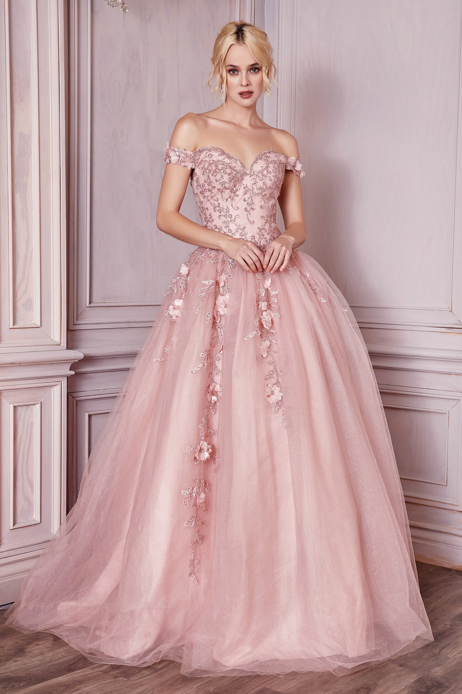 Ethereal Elegance: Cinderella Divine's Enchanting CD0185 Ballgown