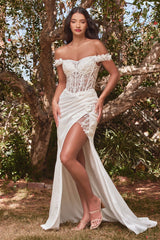 **Embrace Enchantment: Cinderella Divine's Off-the-Shoulder Gown for Unforgettable Occasions**