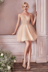 Cinderella Divine: Enchanting Lace AppliquÃ© Dress for Unforgettable Occasions