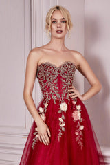 Enchanting Cinderella Divine Gown: Floral Lace and Regal Elegance