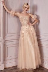 Enchanting Cinderella Divine CD0191: A Floral Lace and Beadwork Masterpiece