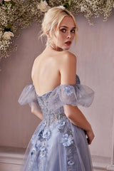 Enchanting Cinderella Divine Gown: Floral Lace and Regal Elegance