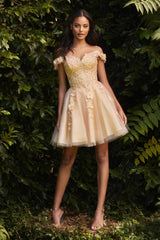 Enchanted Elegance: Cinderella Divine's CD0194 Cocktail Dress for Women