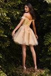 Embrace Enchanting Elegance: Cinderella Divine's Beaded Lace Cocktail Dress for Unforgettable Occasions