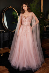 Shimmering Iridescent Sequin Gown by Cinderella Divine: Captivating Elegance for Special Occasions