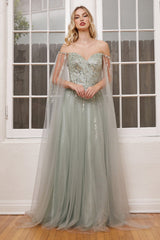 **Cinderella Divine: Iridescent Sequined Gown for Timeless Enchantment**