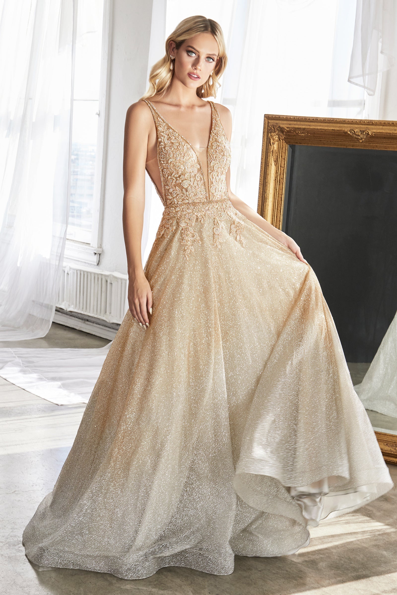 Enchanted in Ombre: Cinderella Divine's CD208 Evening Gown for a Fairy-Tale Soiree