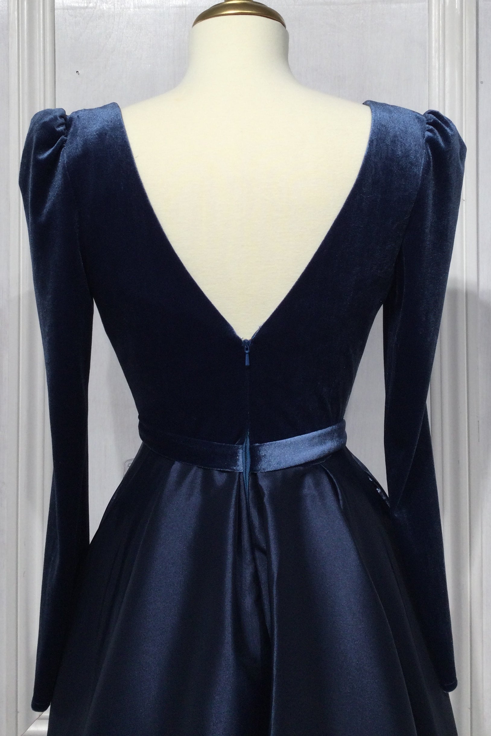 Enchanting Velvet and Satin Evening Gown by Cinderella Divine