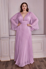 Cinderella Divine: Enchanting Pleated Gown for Prom, Bridesmaids, and Special Occasions