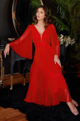 Cinderella Divine: Captivating Elegance in a Pleated Chiffon Masterpiece