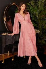 Cinderella Divine: Captivating Elegance in a Pleated Chiffon Masterpiece