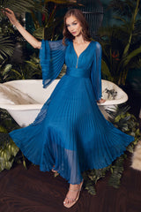 Cinderella Divine: Captivating Elegance in a Pleated Chiffon Masterpiece