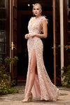 Cinderella Divine CD248: Shimmering Sequined Gown for Unforgettable Occasions